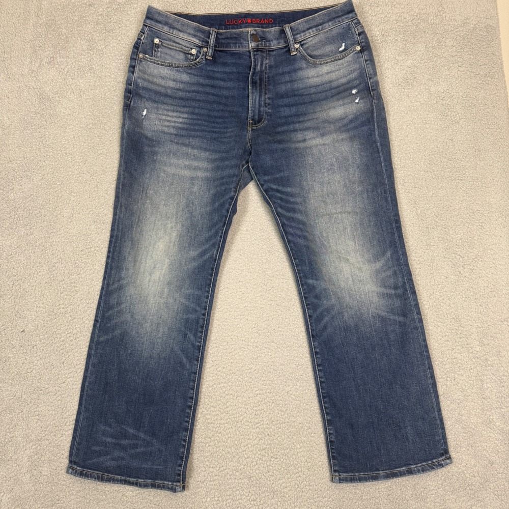 Lucky Brand Easy Rider Boot Jeans Mens 36x30 Bootcut Denim Distressed